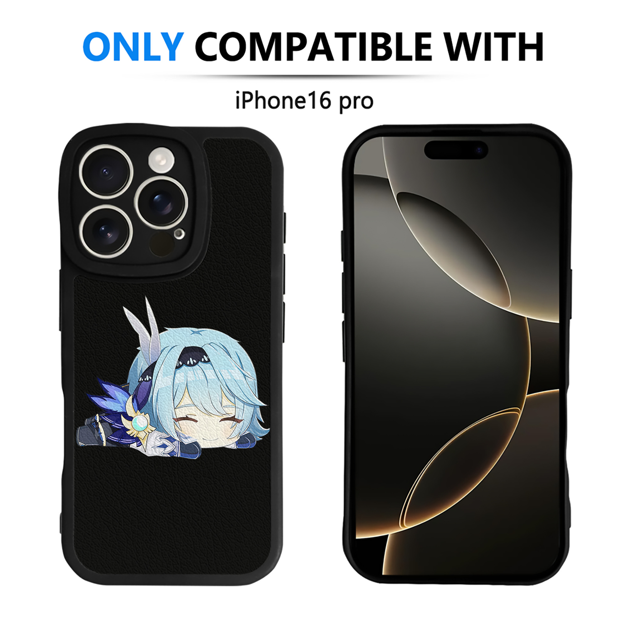 げんし神 优菈 ゆうら genshin Yūra 【iPhone 16シリーズ対応】シリコンスマホケース（レザー調） 材質：シリコン
